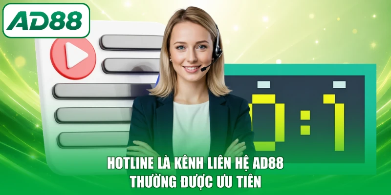 Hotline là kênh liên hệ AD88 thường được ưu tiên